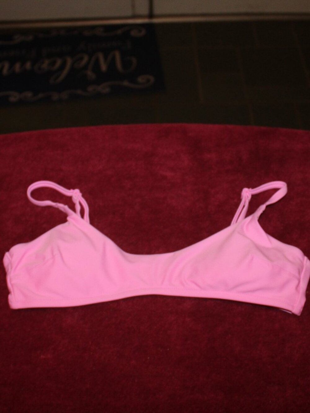 Aerie Vibrant Pink Bralette-style bikini top Size small